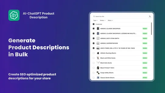 AI‑ChatGPT Product Description screenshot