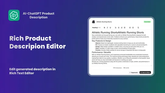 AI‑ChatGPT Product Description screenshot