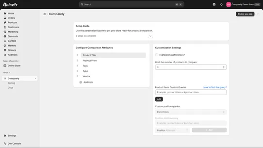 Comparely screenshot