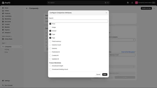 Comparely screenshot