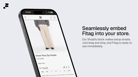 Fitag ‑ AI Sizing Recommender screenshot