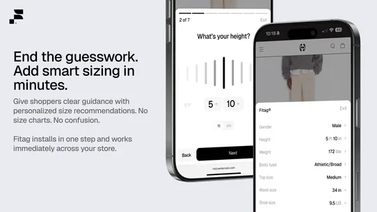 Fitag ‑ AI Sizing Recommender screenshot