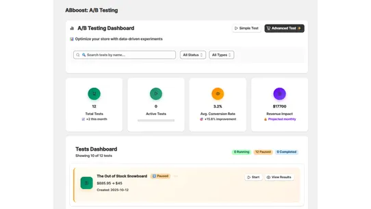 ABboost: A/B Testing screenshot