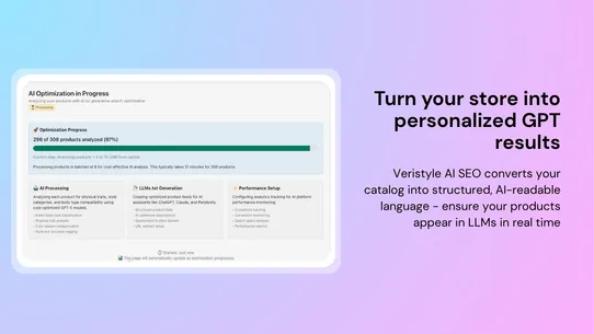 Veristyle AI SEO for Fashion screenshot