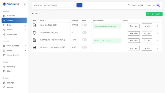 Product XL screenshot