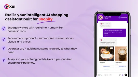 Exei : AI Agent for Shopping screenshot