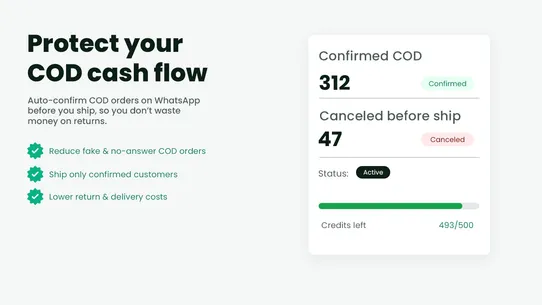 Confirmify WhatsApp COD Verify screenshot