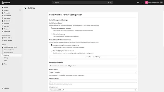 H and Co Serial Manager screenshot