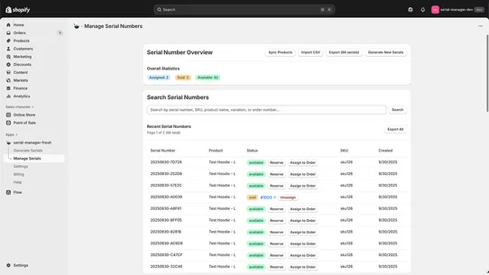 H and Co Serial Manager screenshot