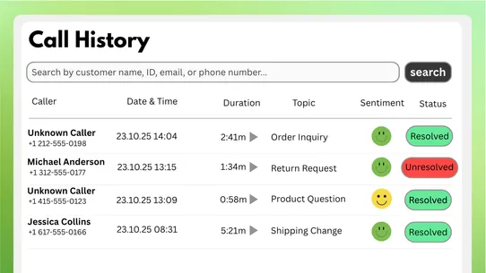 Callfy: AI Phone Support screenshot