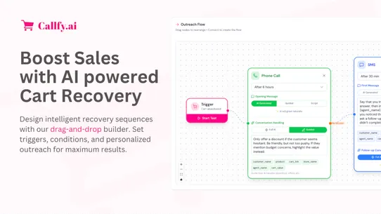 Callfy Abandoned Cart Recovery screenshot