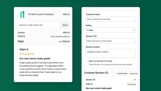 CheckoutReview screenshot