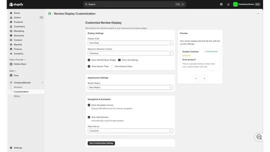 CheckoutReview screenshot