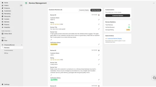 CheckoutReview screenshot