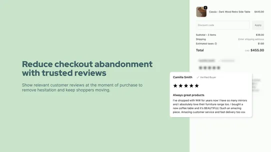 Checkout Review screenshot
