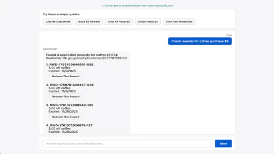 StabileRewards AI Agent screenshot
