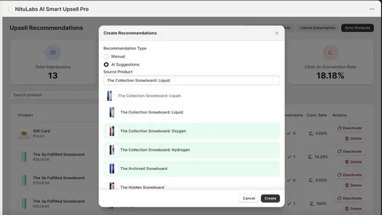 NituLabs AI Smart Upsell Pro screenshot