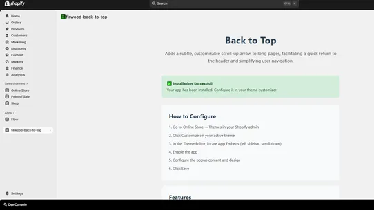 firwood Back To Top screenshot