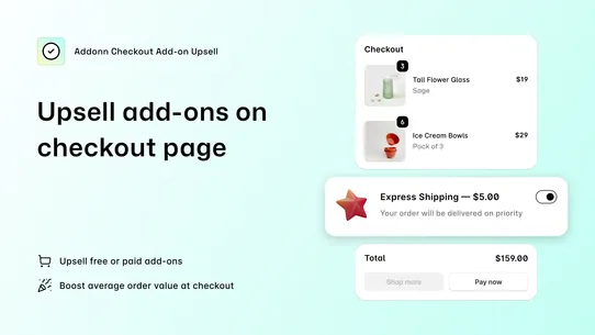 Checkout Addon Upsell — Addonn screenshot