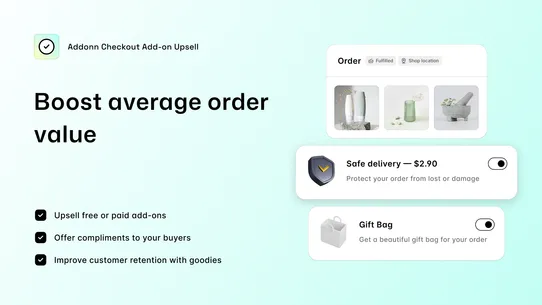 Checkout Addon Upsell — Addonn screenshot
