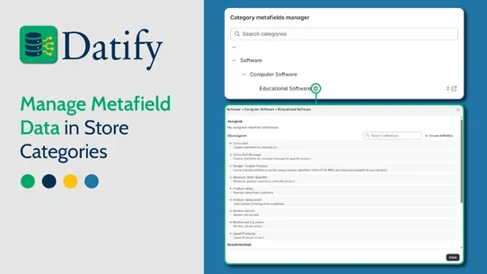Datify Product Data Management screenshot