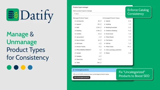 Datify Product Data Management screenshot