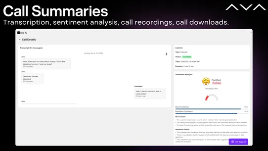 Ava AI ‑ AI Phone Agents screenshot