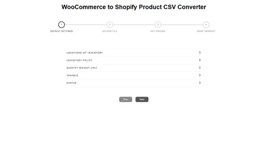 Vostari CSV converter: Woo screenshot