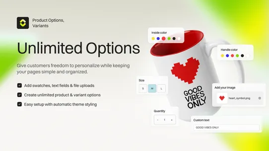 Key Product Options, Variants screenshot