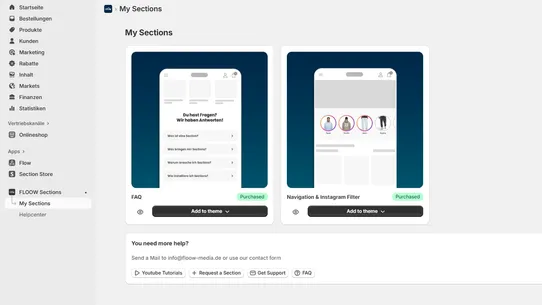 FLOOW Sections screenshot