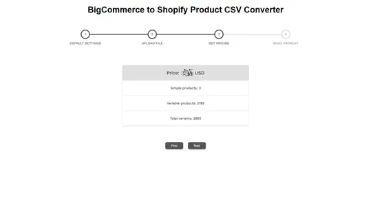 Vostari Converter: BigCommerce screenshot
