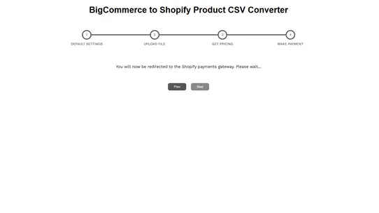 Vostari Converter: BigCommerce screenshot