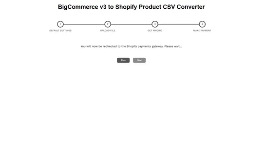 Vostari Converter: BigCommerce screenshot