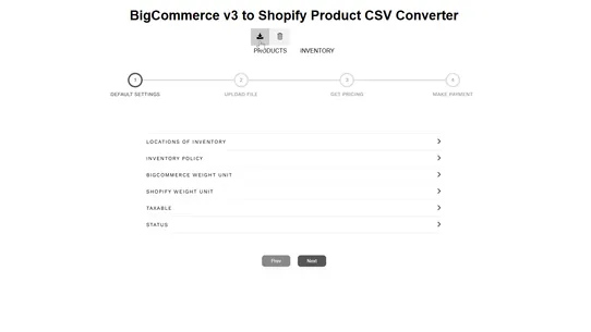 Vostari Converter: BigCommerce screenshot