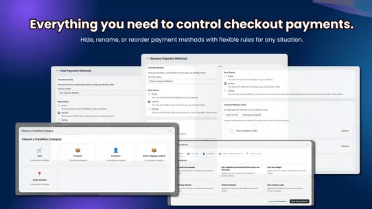 Conditional Payment Rules screenshot
