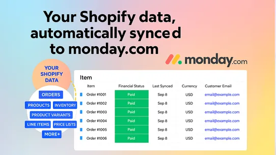 Integration for monday.com screenshot