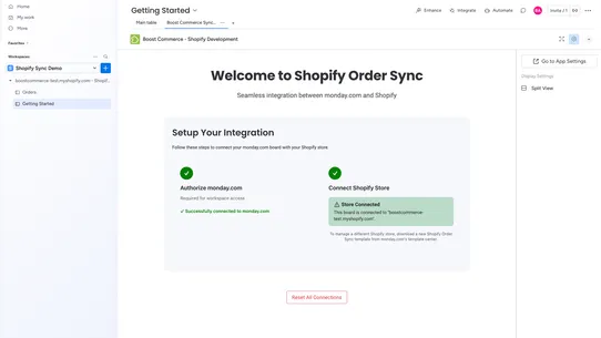 Integration for monday.com screenshot