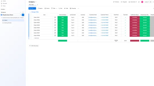 Integration for monday.com screenshot