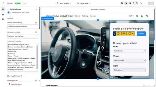 Channelmotive Parts Finder screenshot