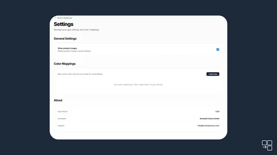Product Variants ‑ BrandUp screenshot