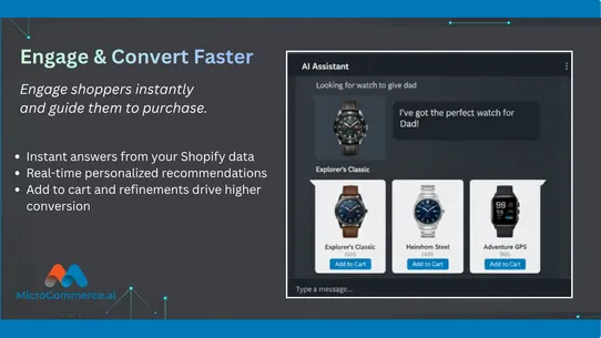 MicroCommerce AI ShopAssistant screenshot