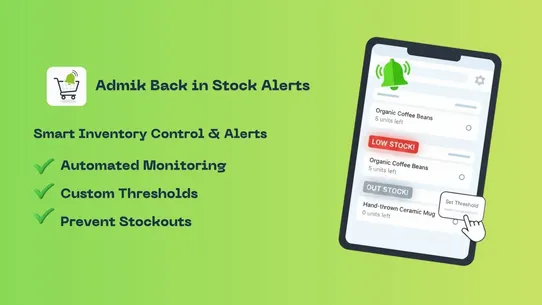 Admik: Back In Stock Alerts screenshot