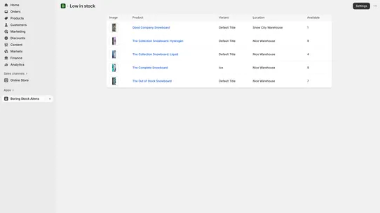 Boring Stock Alerts screenshot