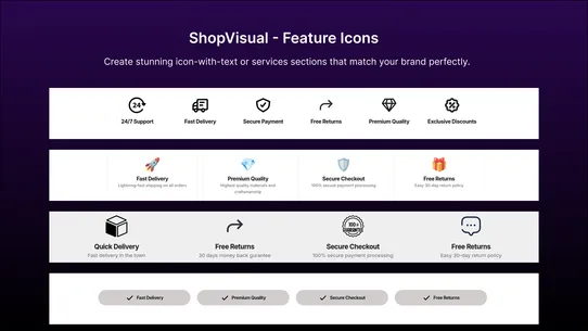 ShopVisual ‑ Feature Icons screenshot