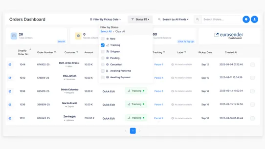 Eurosender Shipping &amp; Delivery screenshot