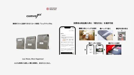 comvey ‑ 段ボールじゃないごみゼロ梱包シェアバッグ screenshot