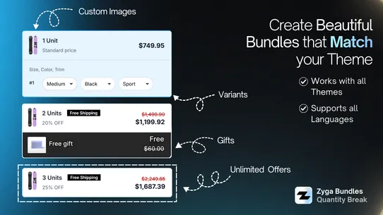 Zyga Bundles &amp; Quantity Break screenshot