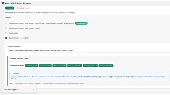 Algorya SEO LLMO Speed &amp; Image screenshot
