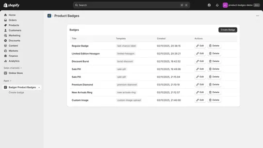 Badger Product Badges &amp; Labels screenshot