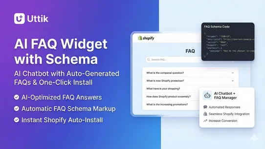Uttik – AI FAQ Widget &amp; Schema screenshot